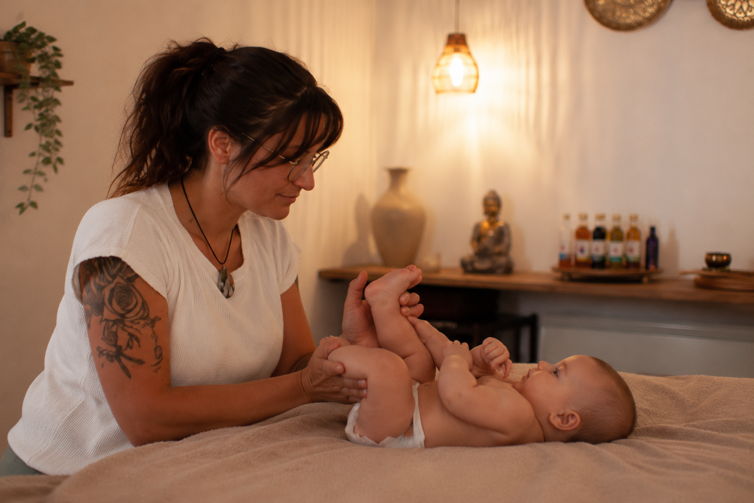 Atelier de massage ayurvédique pour bébé